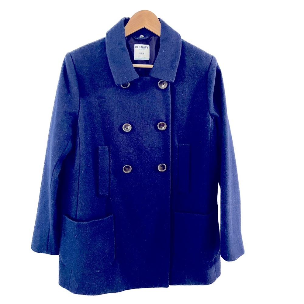 Navy blue Peacoat. Baby doll style. Absolutely adorable over a dress or pants.